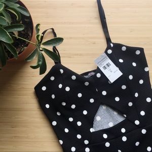 Fashion Nova - NWT Polka Dot Jumpsuit (Size S)